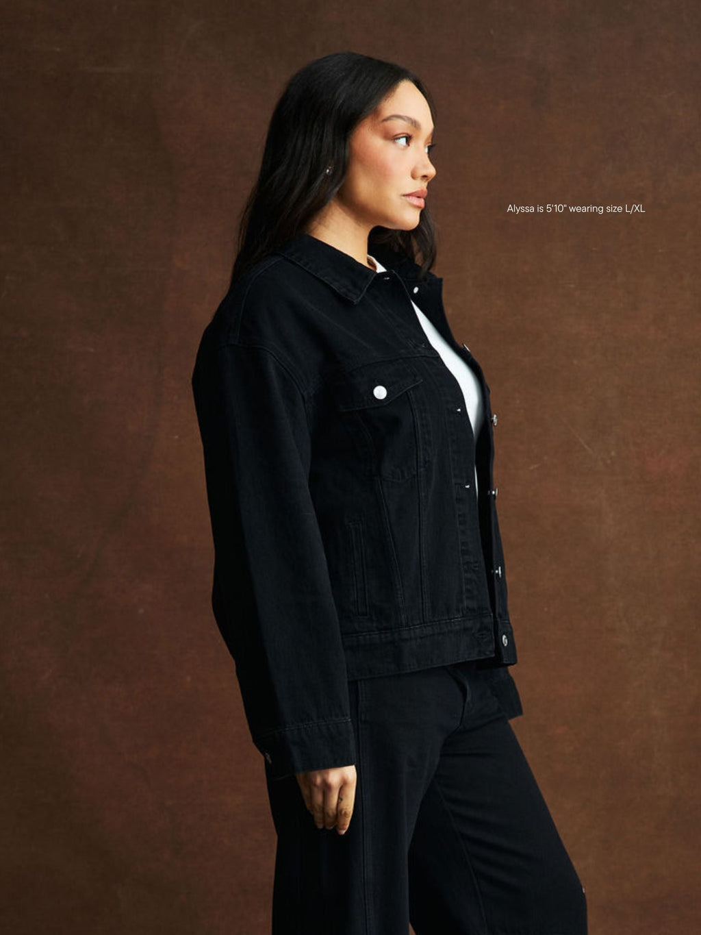 Oversized Denim Jacket - Black