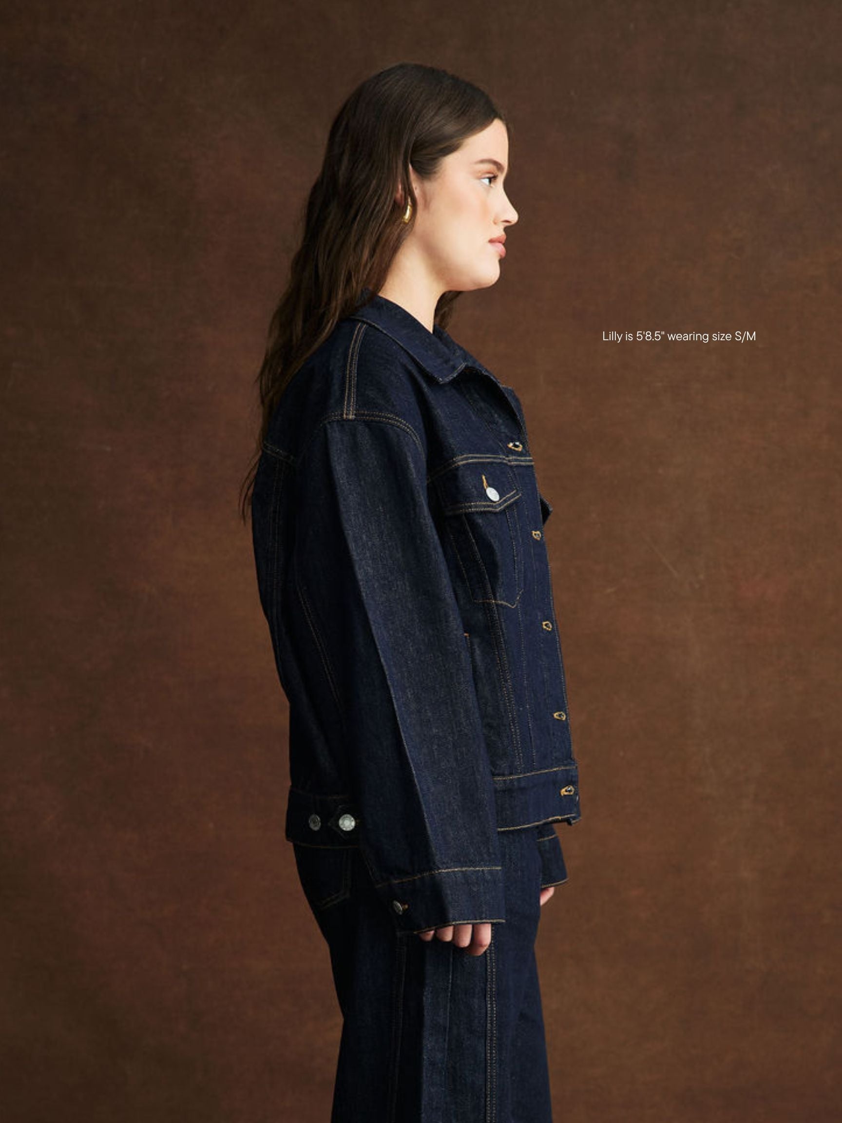 Oversized Denim Jacket - Dark Wash