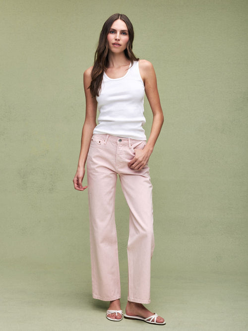 Classic Straight Jeans - Pink