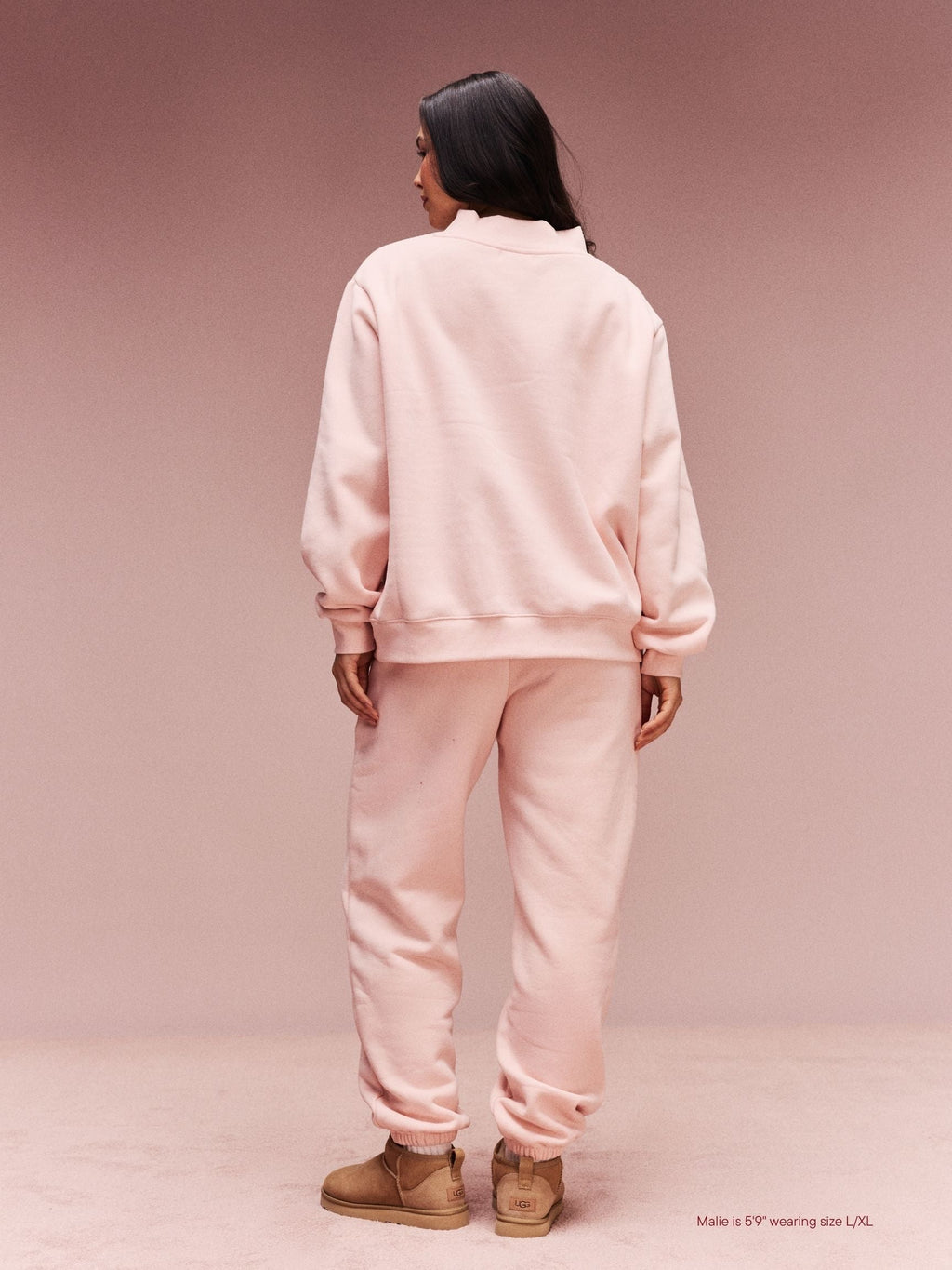 Preorder Valentine's Varsity Mockneck - Peony + Crimson