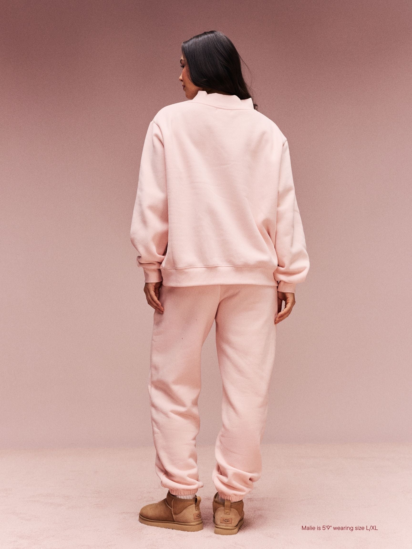 Preorder Valentine's Varsity Mockneck - Peony + Crimson