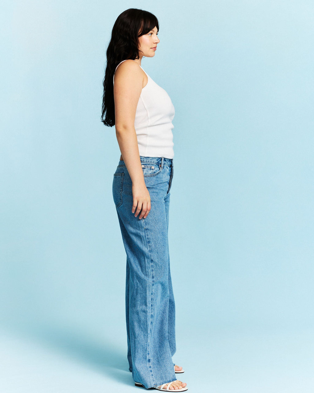 Low Rise Baggy Jeans - Vintage Wash