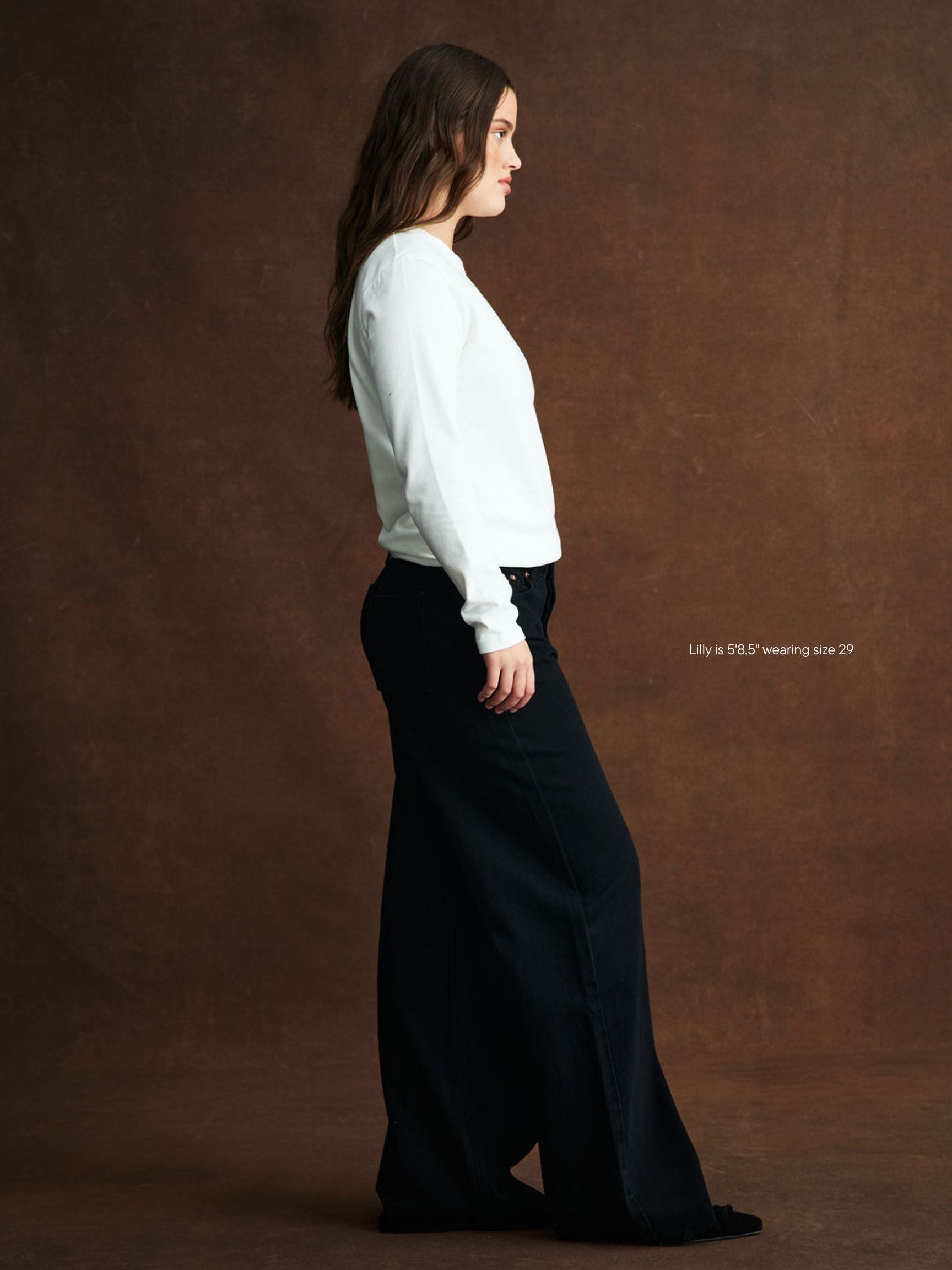 Low Rise Baggy Jeans - Black
