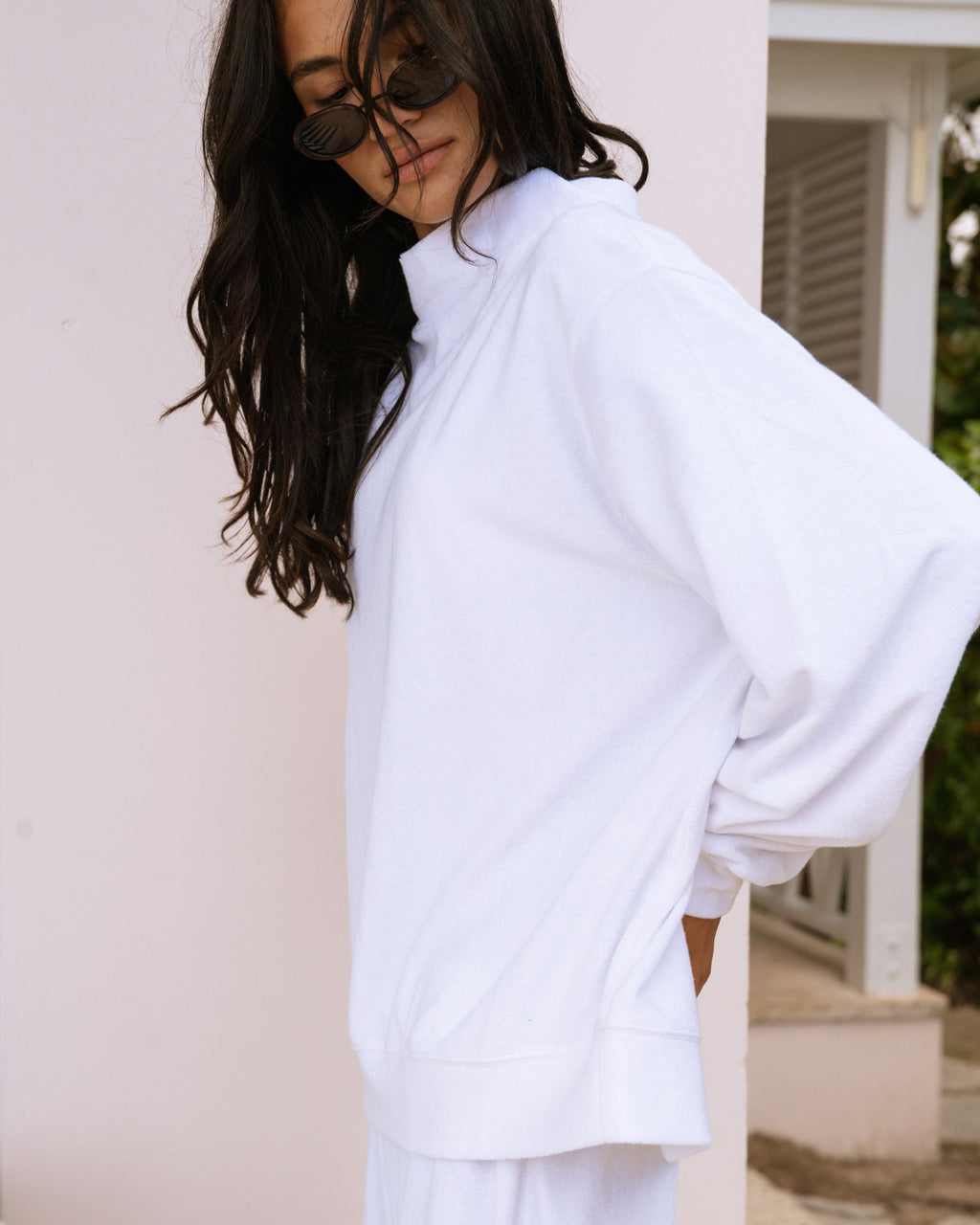 Towel Terry Mockneck - White
