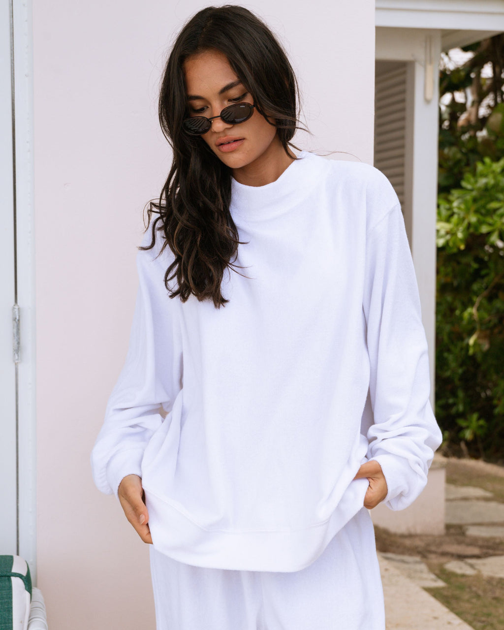 Towel Terry Mockneck - White