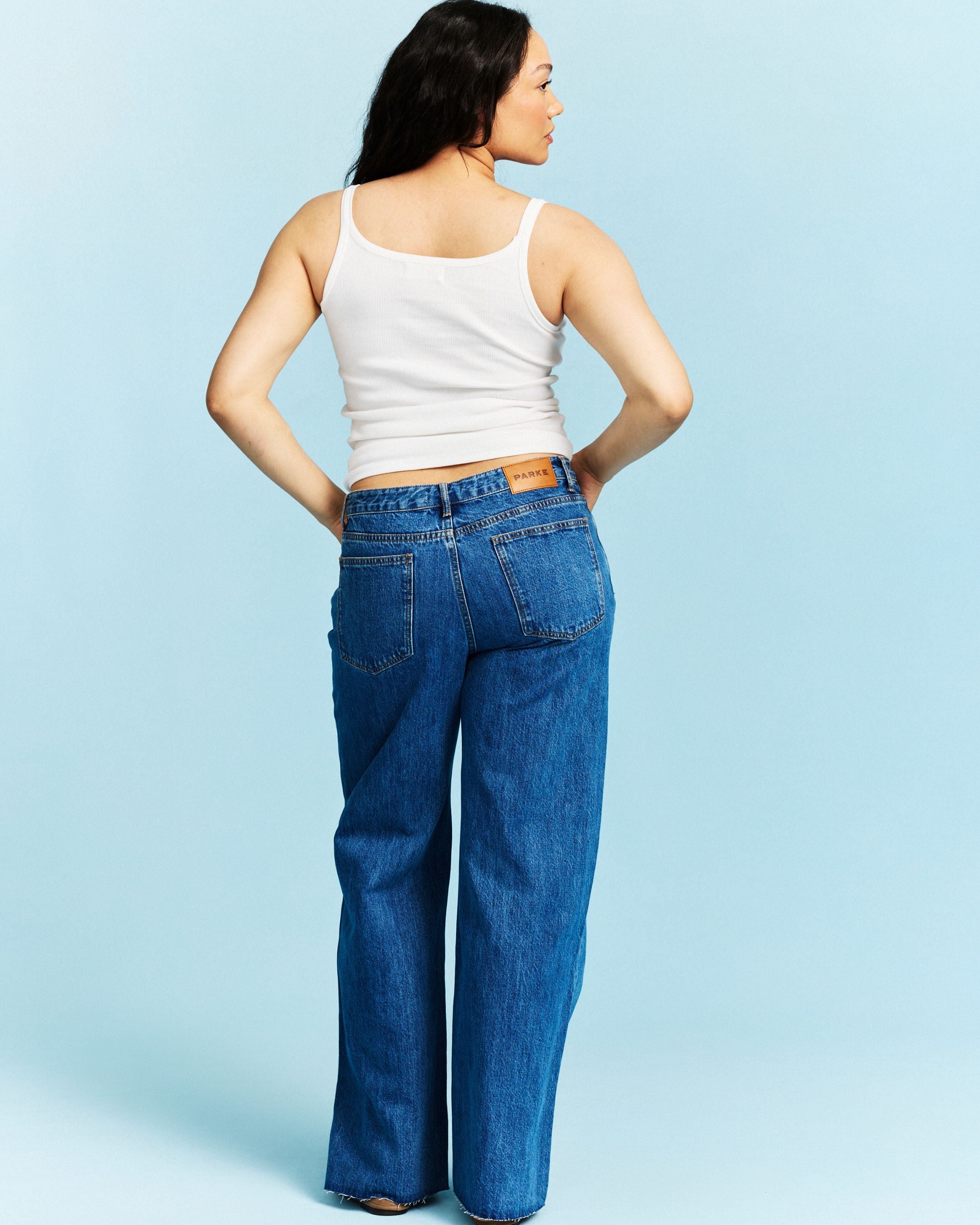 Low Rise Baggy Jeans - Medium Wash