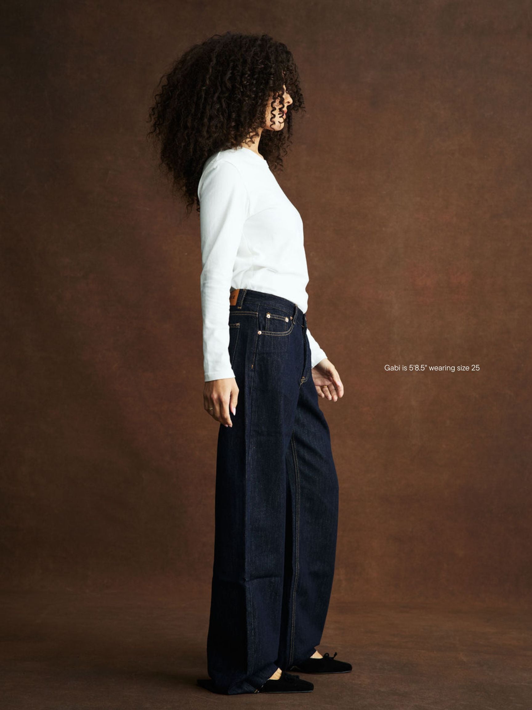Low Rise Baggy Jeans - Dark Wash