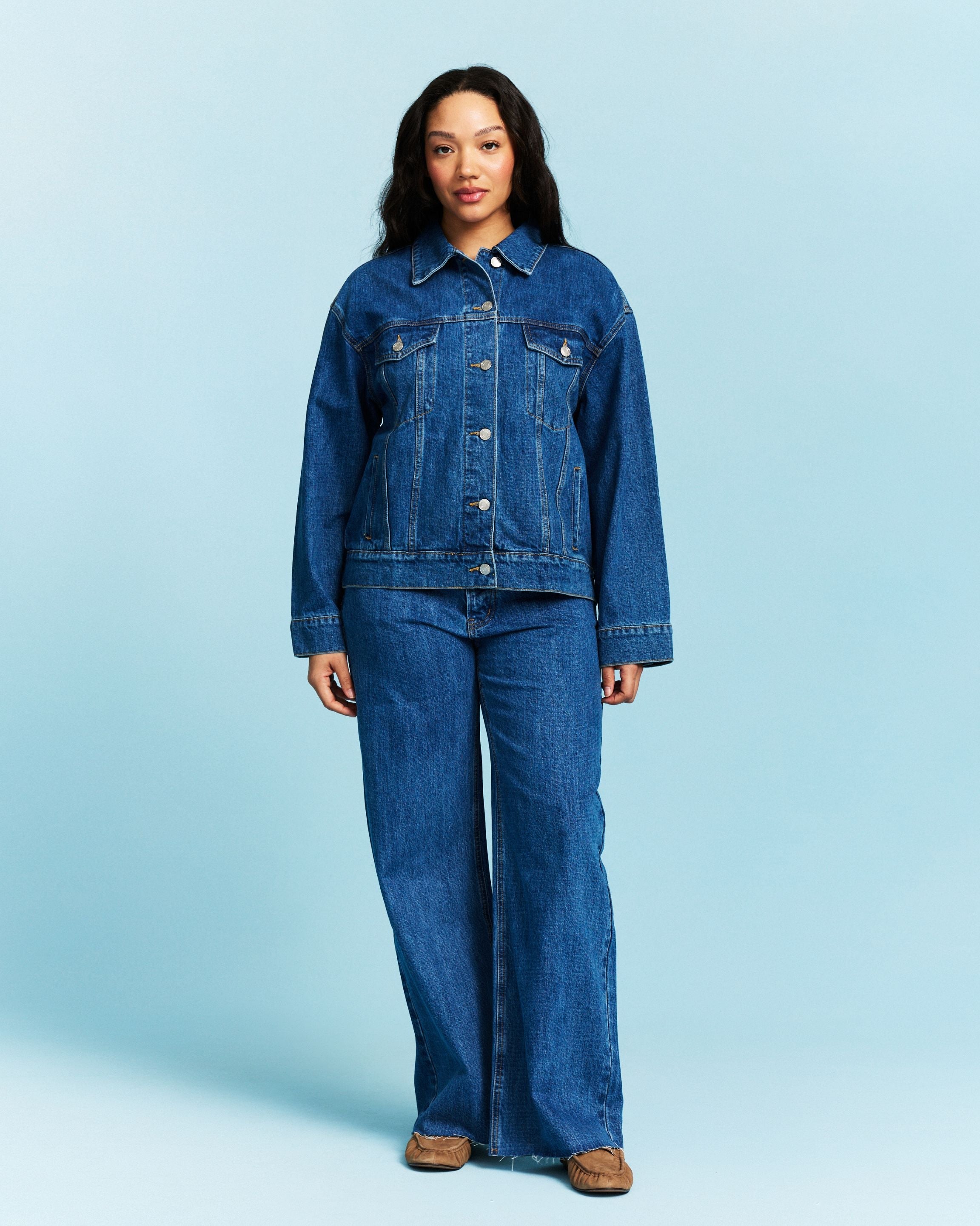 Oversized Denim Jacket - Medium Wash
