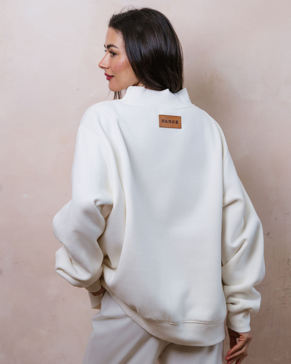 Embroidered Bridal Classic Mockneck - Pearl