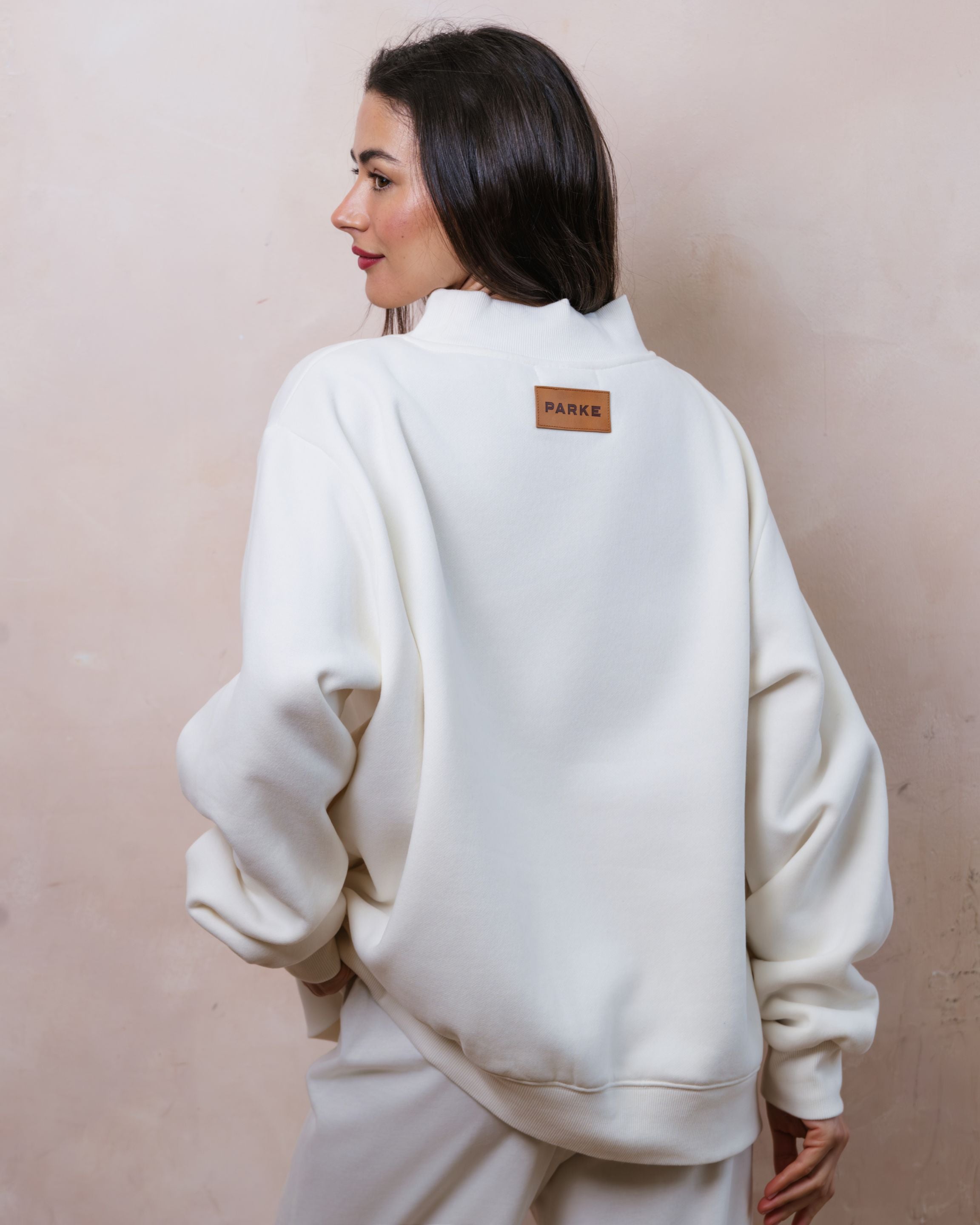 Embroidered Bridal Classic Mockneck - Pearl