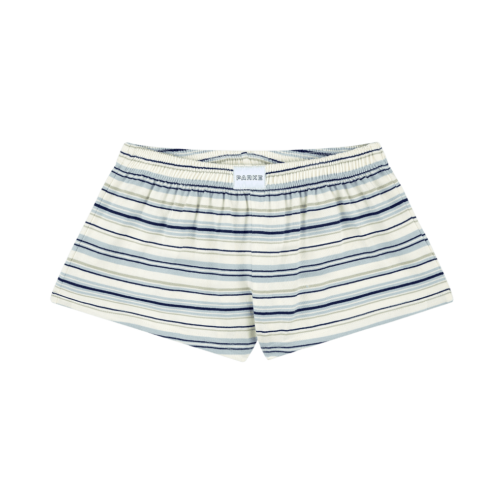 Cotton Boxer Shorts - Sea Stripe