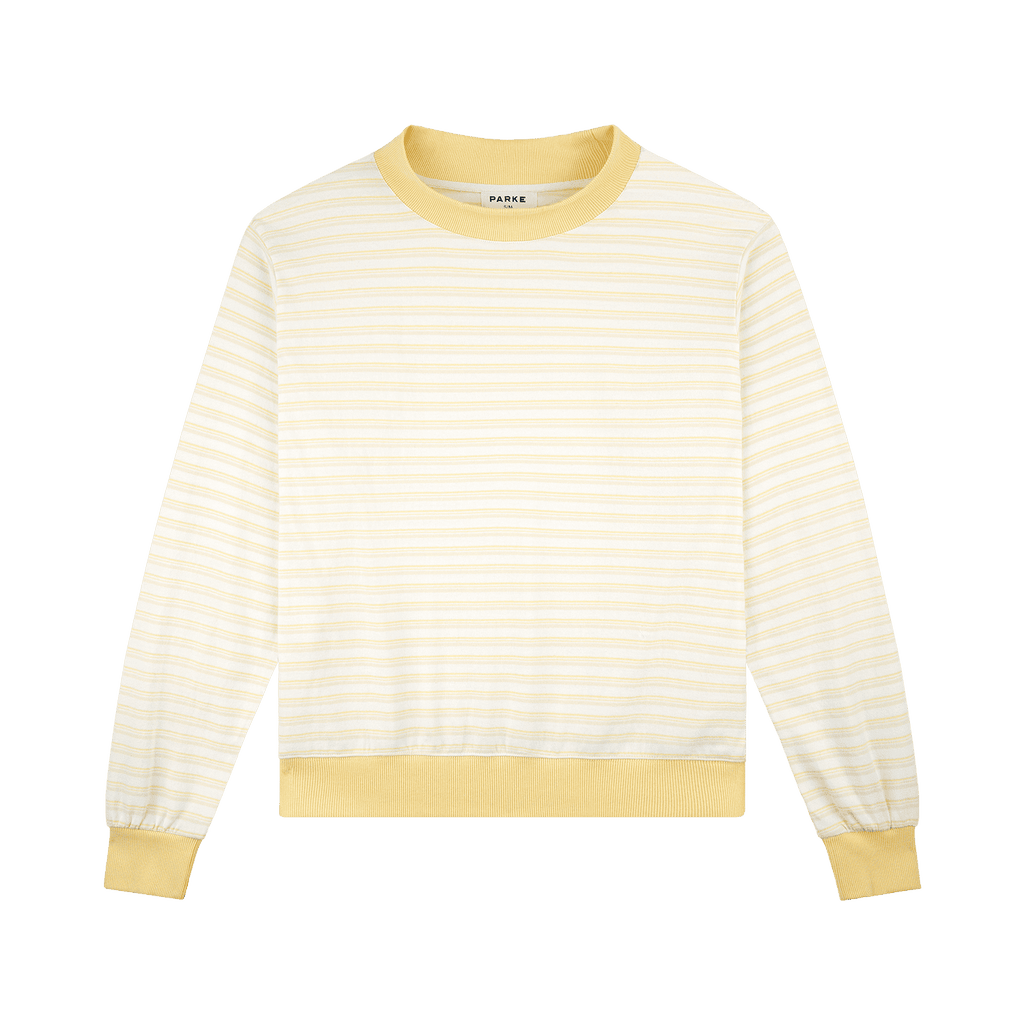 Striped Mockneck Pullover - Sun Stripe
