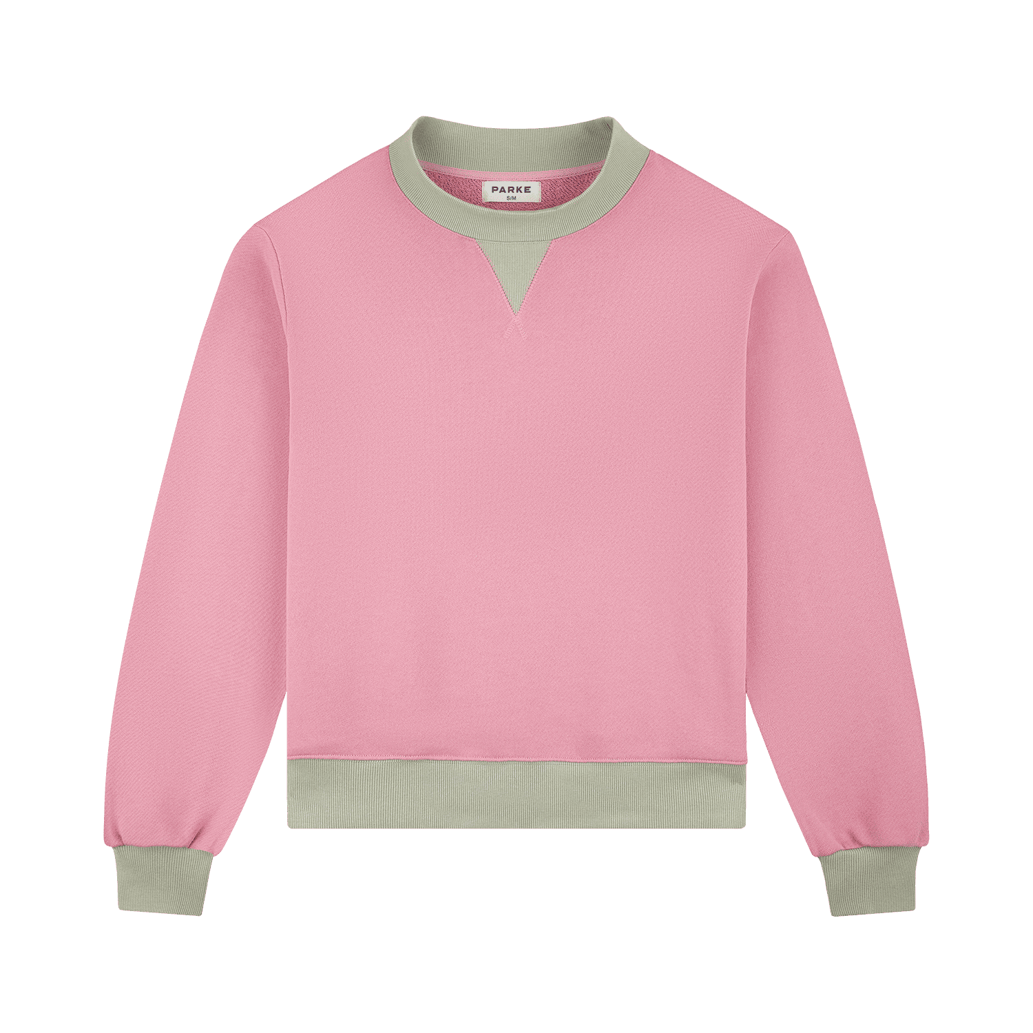 Two Tone Classic Mockneck - Conch + Seafoam