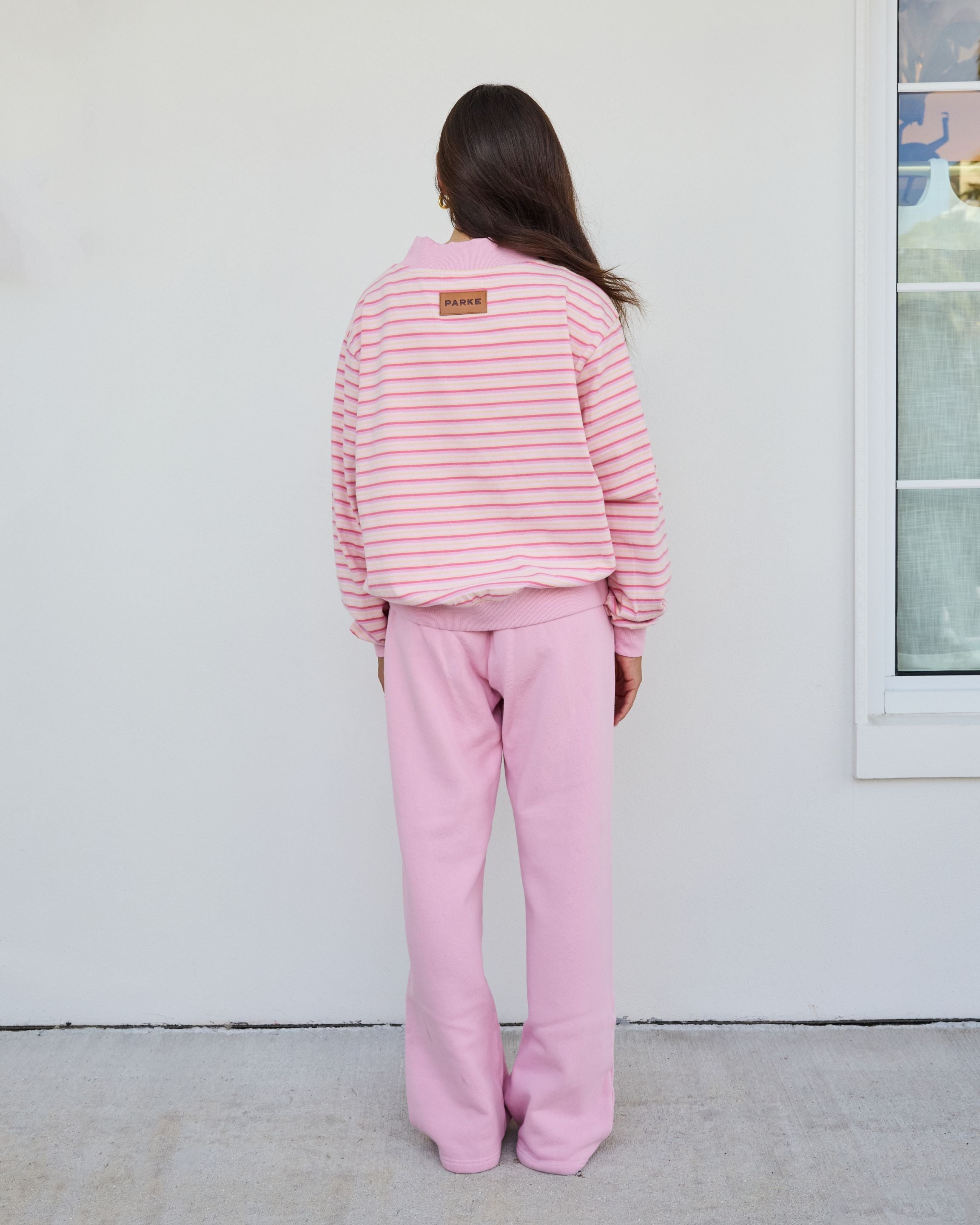 Stripe Mockneck Pullover - It's A Girl Stripe