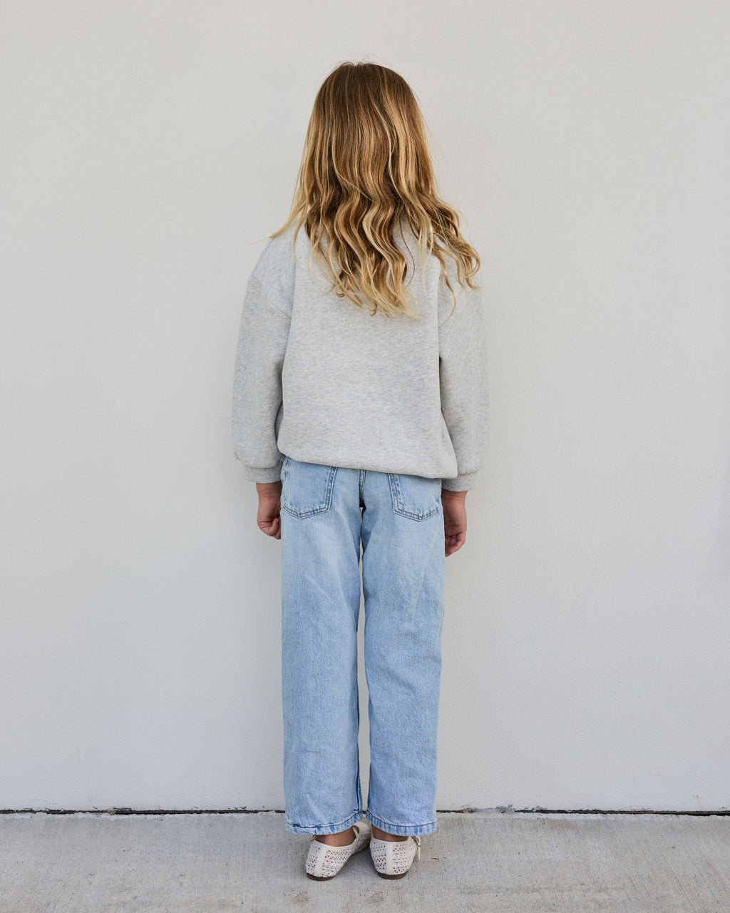 Kids OG Varsity Mockneck - Classic Grey + Denim
