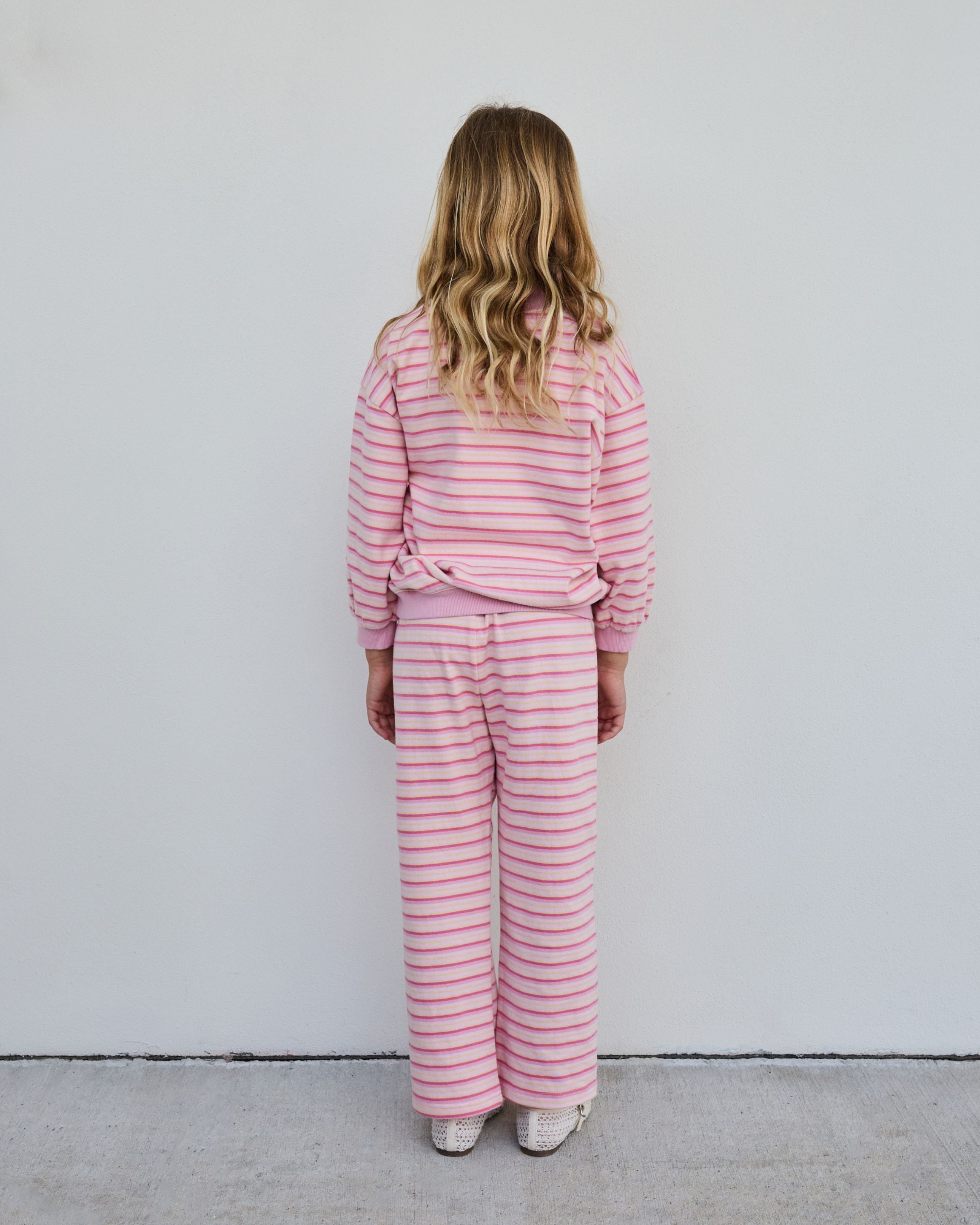 Kids Stripe Mockneck Pullover - It's A Girl Stripe