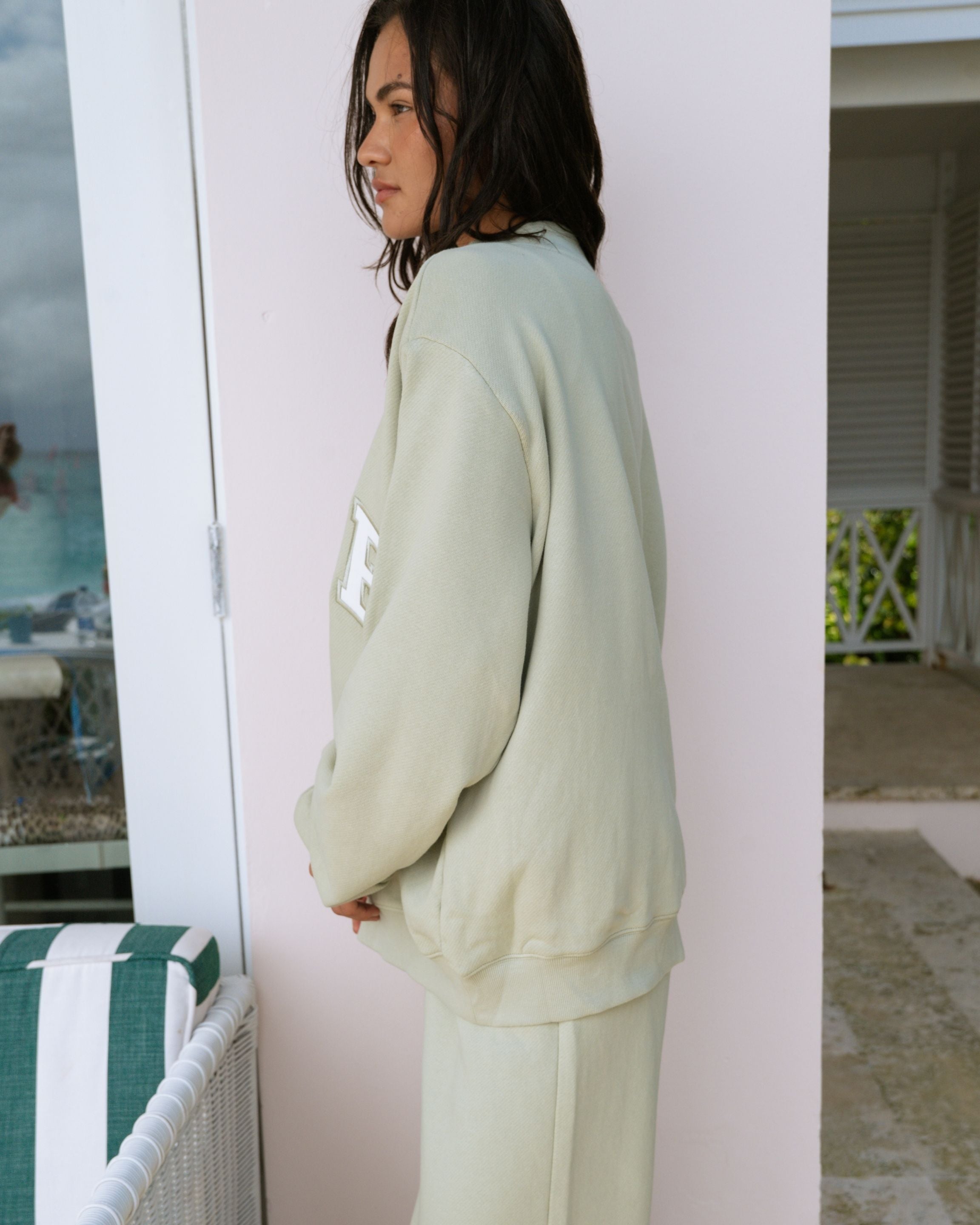 Preorder Varsity Mockneck - Seafoam