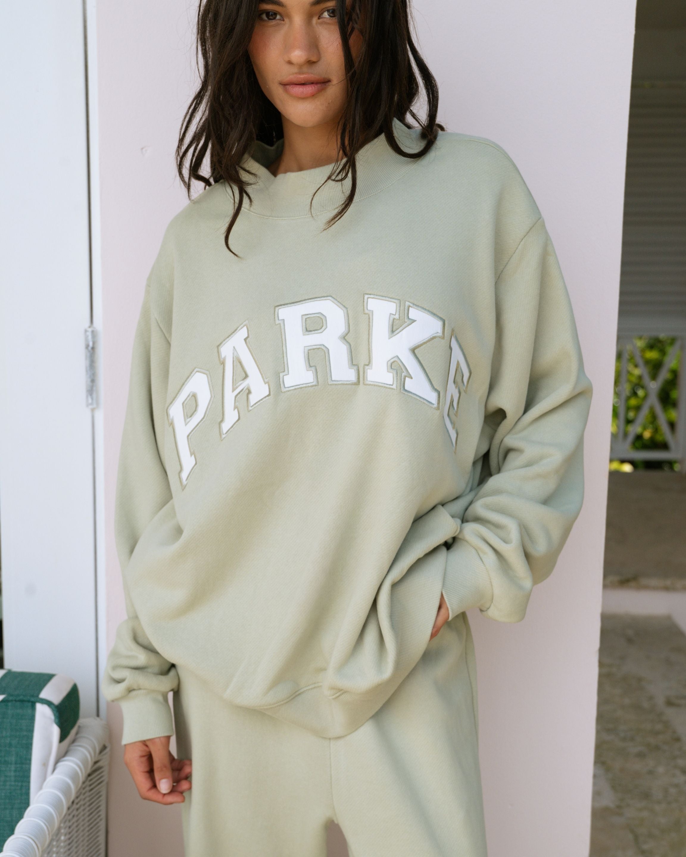 Preorder Varsity Mockneck - Seafoam