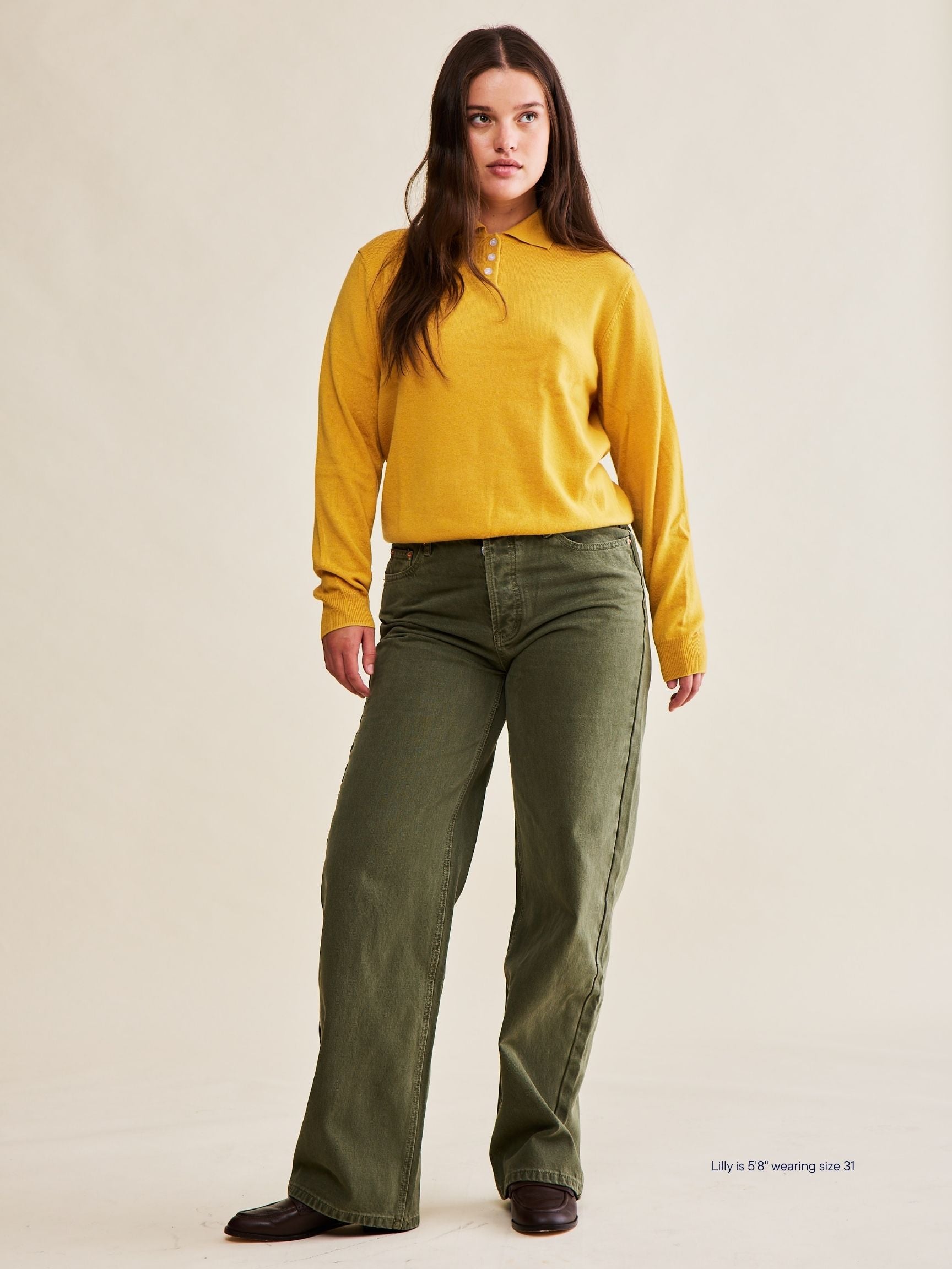 Classic Straight Jeans - Olive