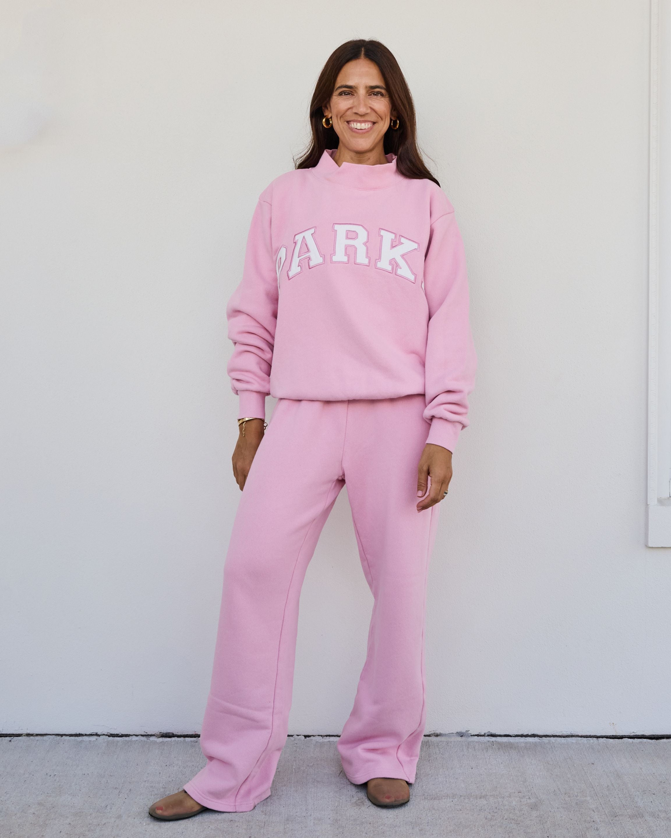 Varsity Mockneck - Fairy + White