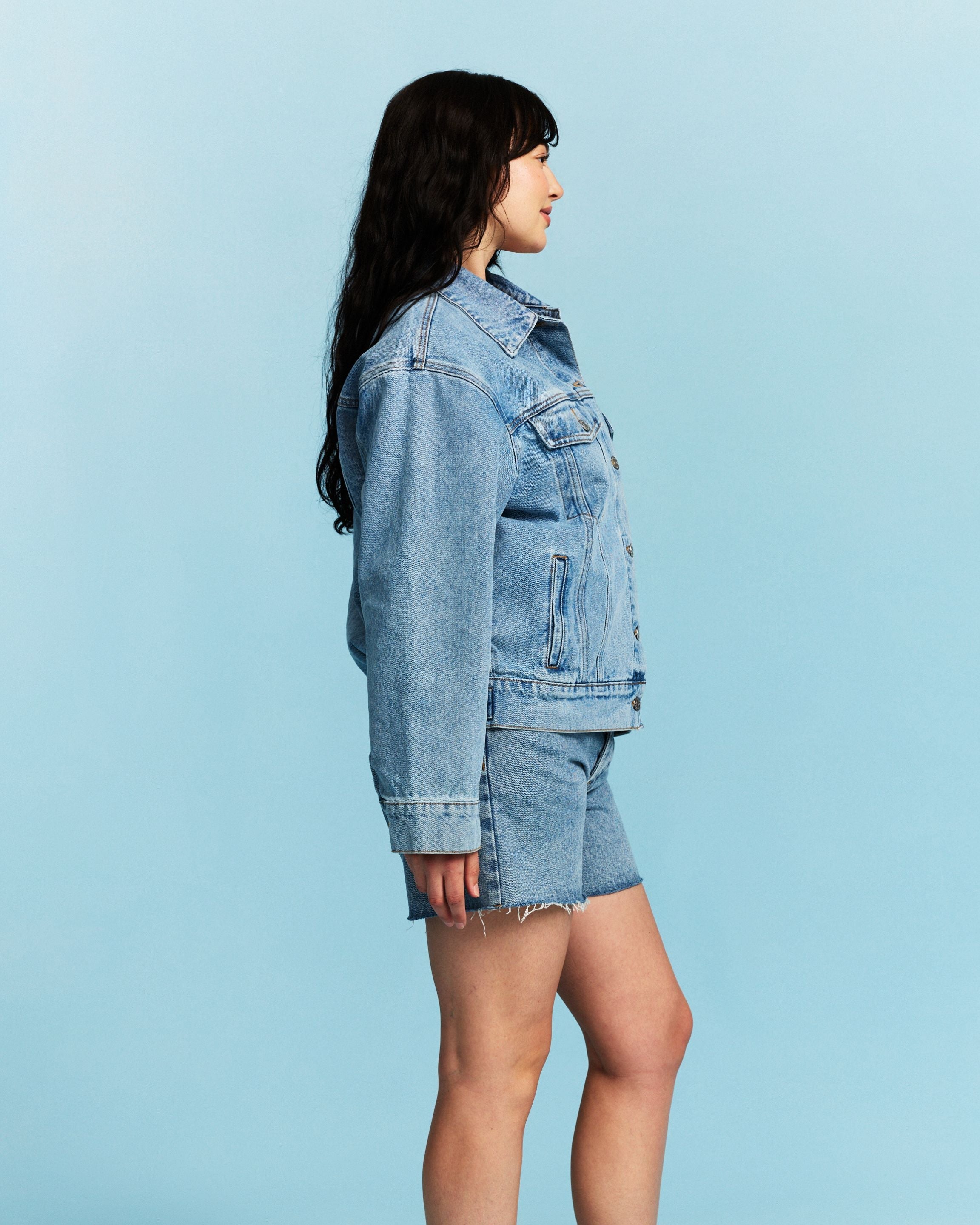 Oversized Denim Jacket - Vintage Wash