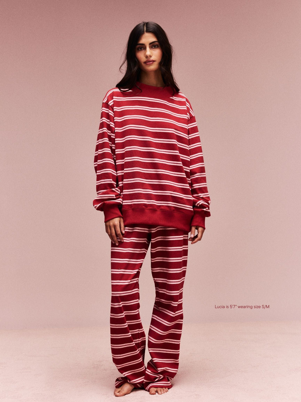 Preorder Striped Mockneck Pullover - Amour Stripe