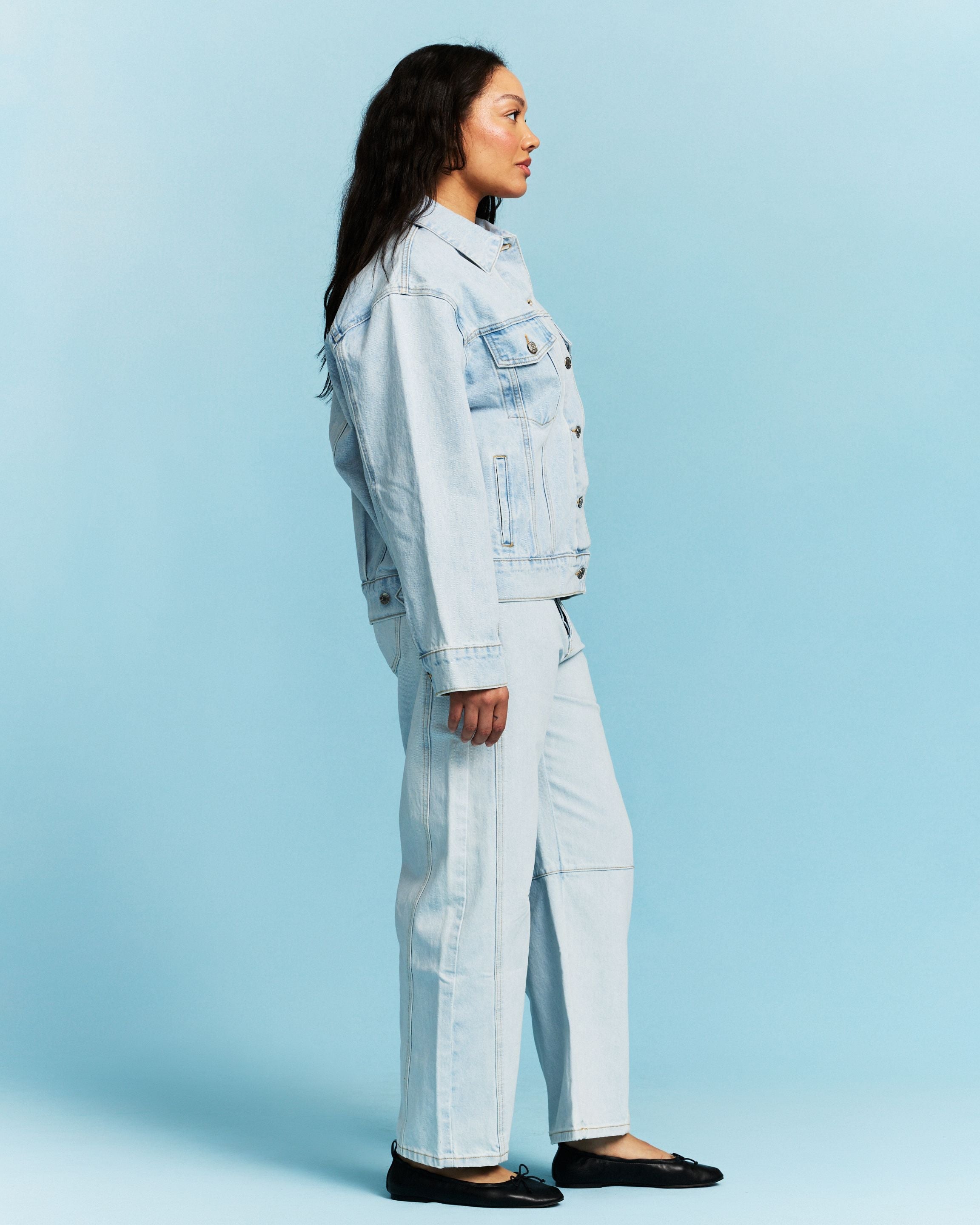 Oversized Denim Jacket - Light Wash