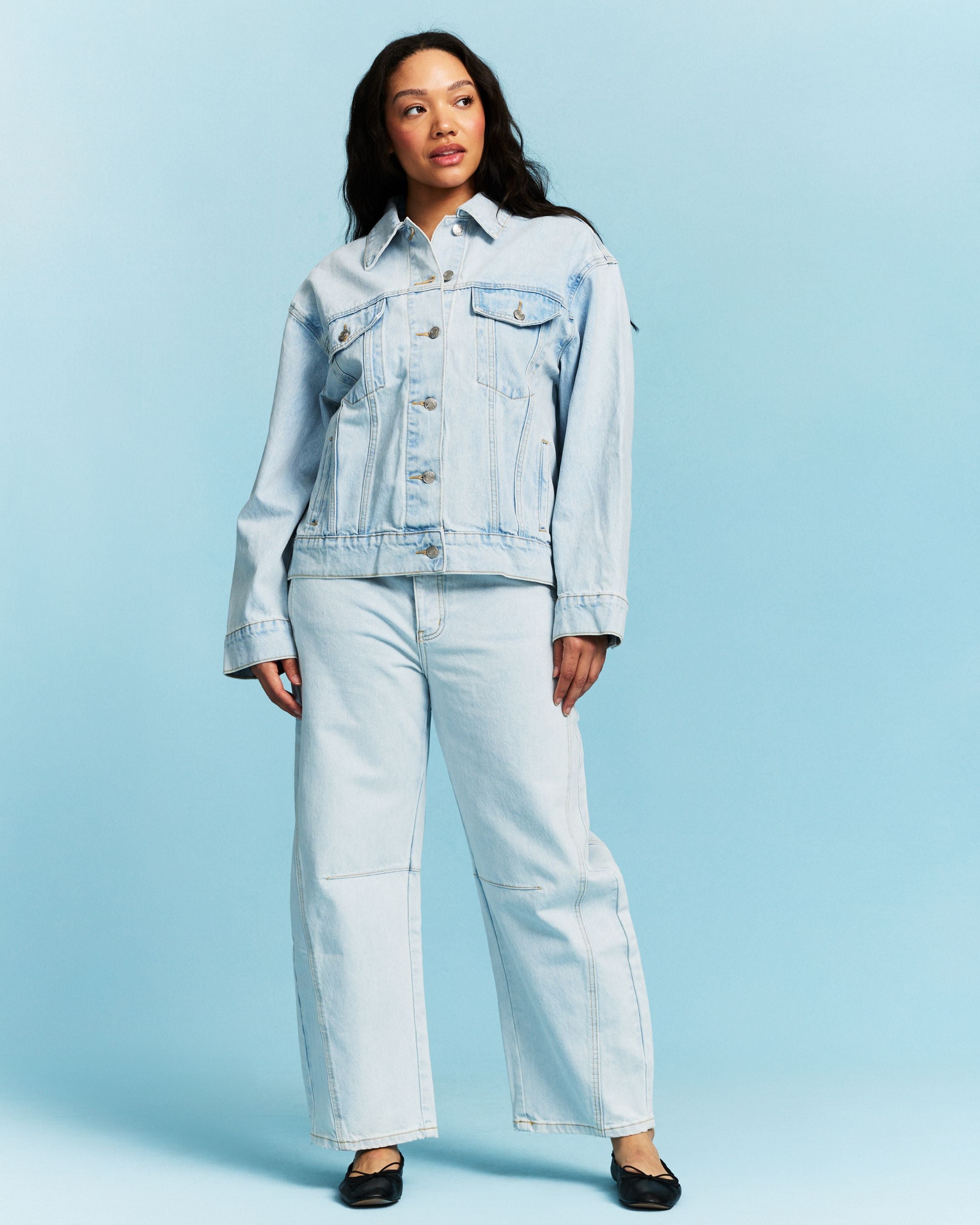 Oversized Denim Jacket - Light Wash
