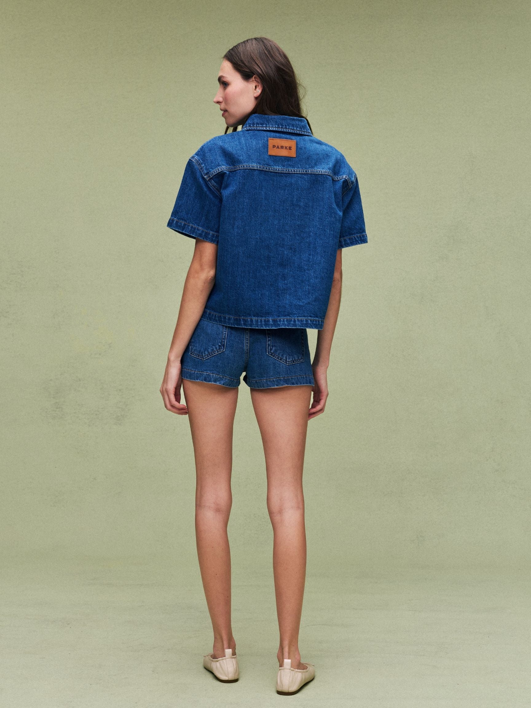 Denim Mini Shorts - Medium Wash
