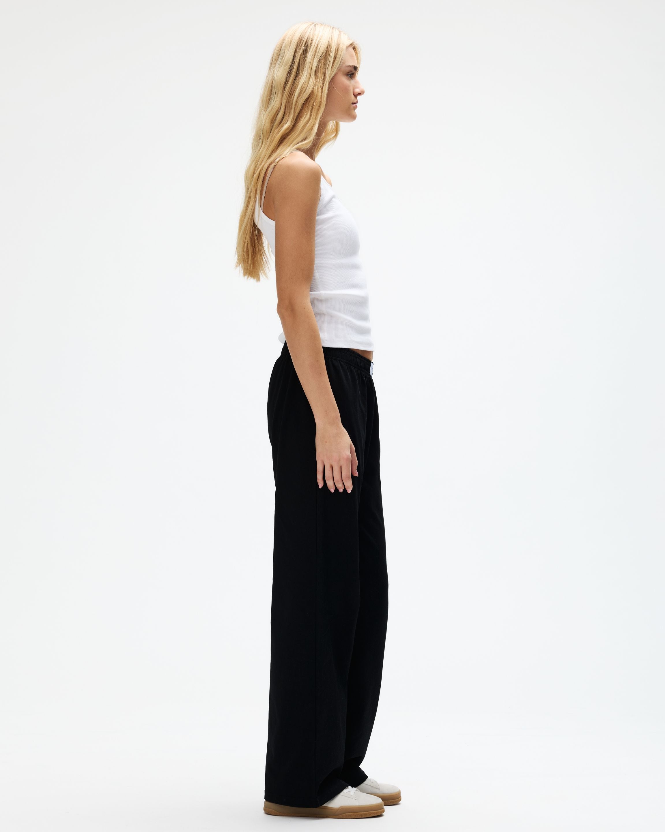Cotton Boxer Pants - Black