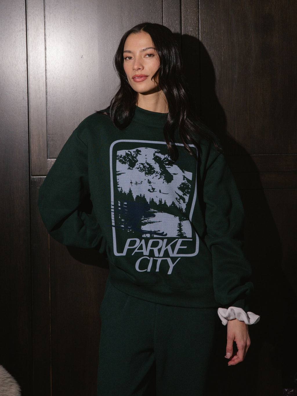 Parke Sport Graphic Mockneck - Forest