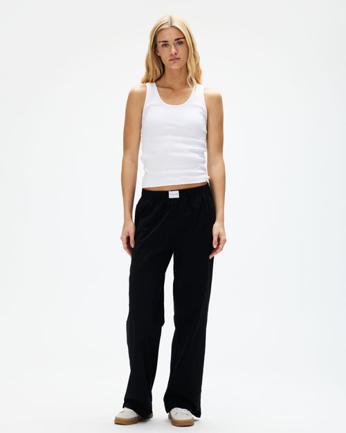 Cotton Boxer Pants - Black