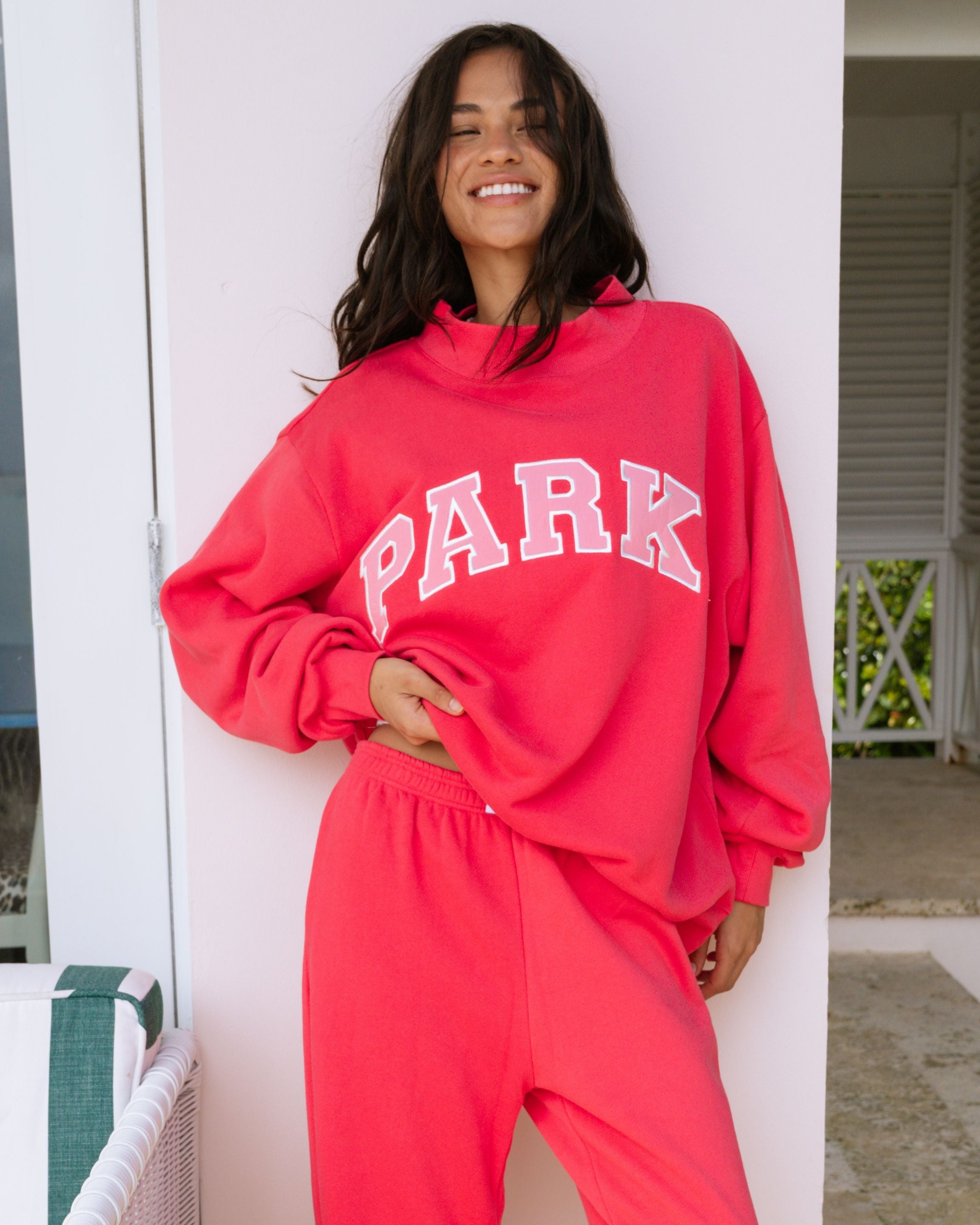 Preorder Varsity Mockneck - Flamingo