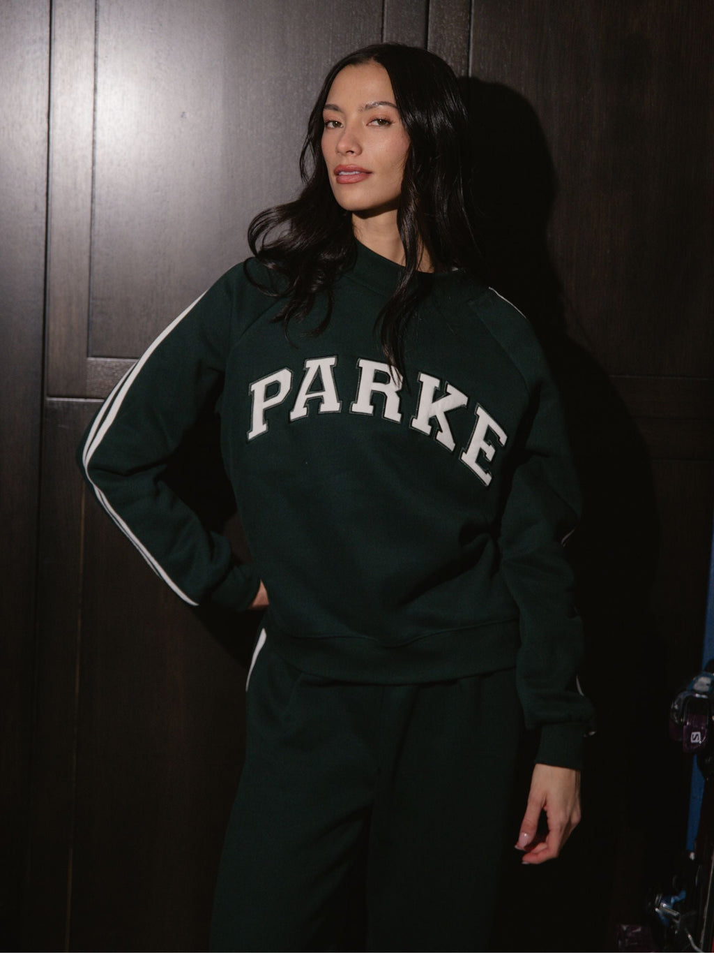 Sport Stripe Mockneck - Forest
