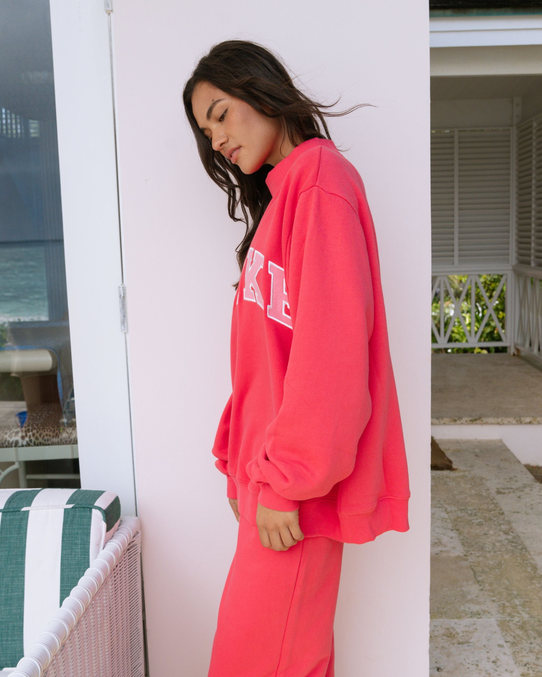 Preorder Varsity Mockneck - Flamingo