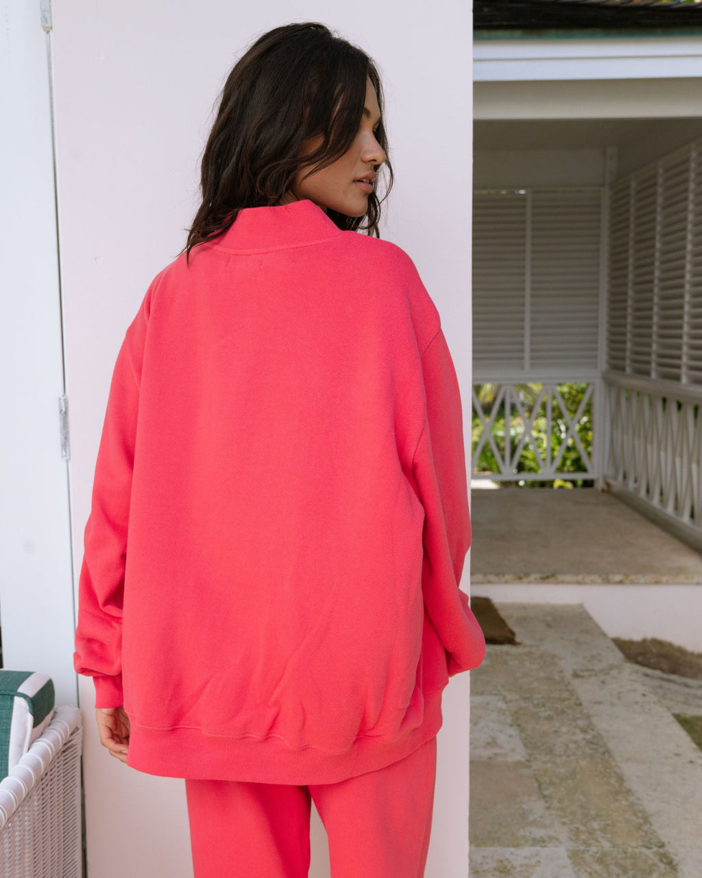 Varsity Mockneck - Flamingo
