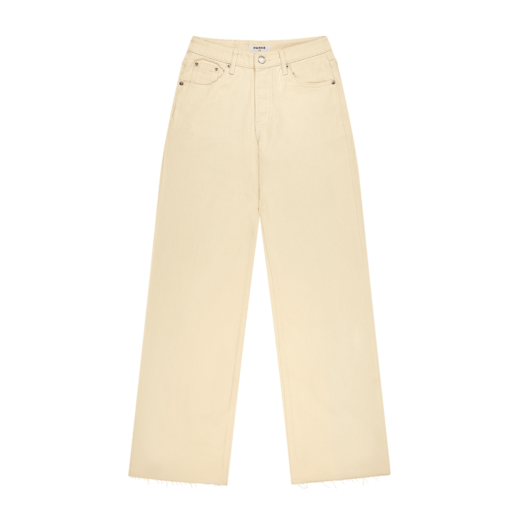 Low Rise Baggy Jeans - Cream