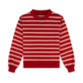 Striped Mockneck Pullover -amour stripe