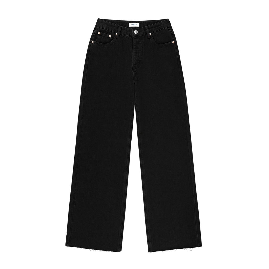 Low Rise Baggy Jeans -black
