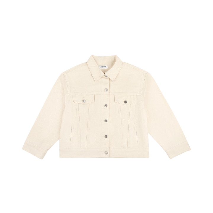Oversized Denim Jacket - Cream