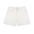 long baggy shorts flat lay -white