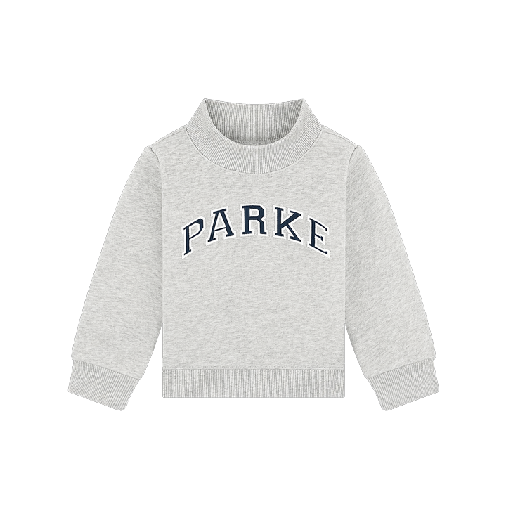 Kids OG Varsity Mockneck - Classic Grey + Denim