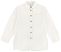 white long sleeve denim romper flat lay -white