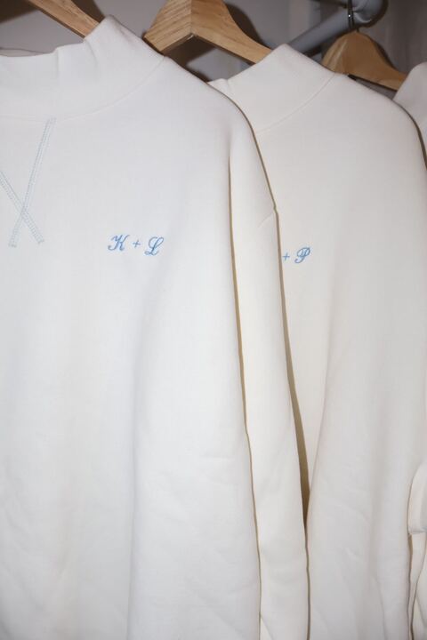 Embroidered Bridal Classic Mockneck - Pearl