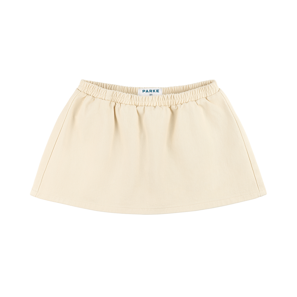 Elastic Mini Skirt - Cream