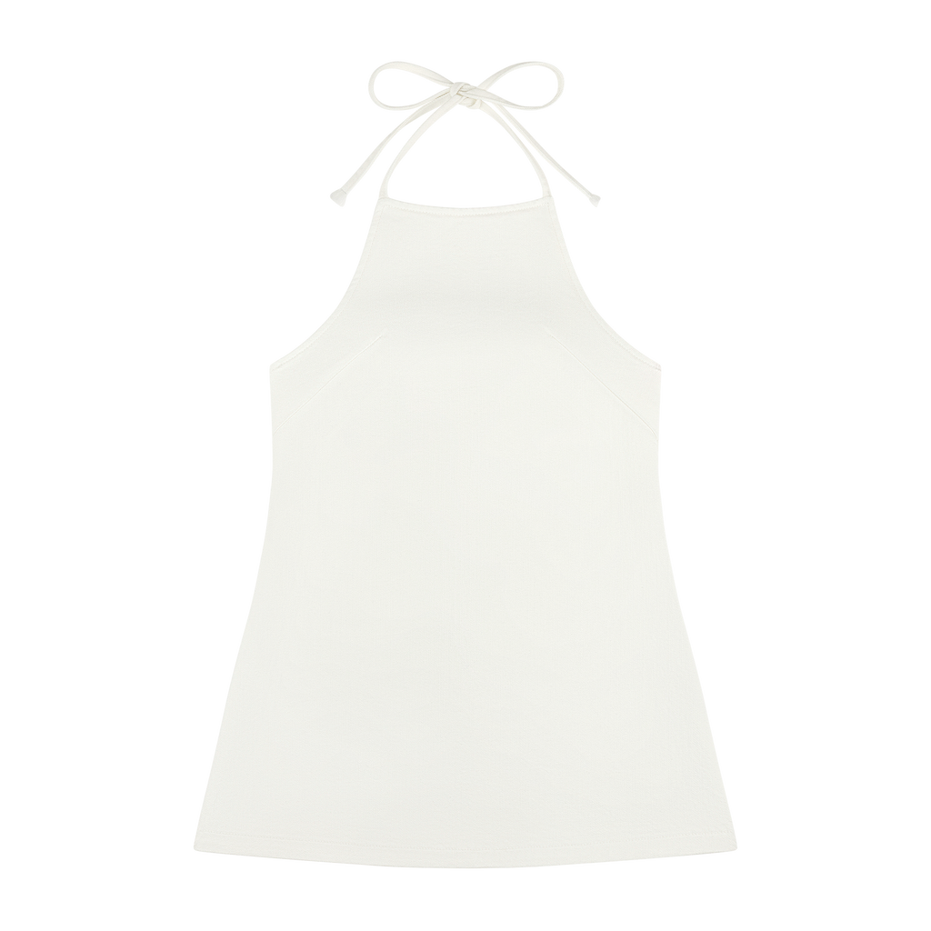 Halter Dress - White