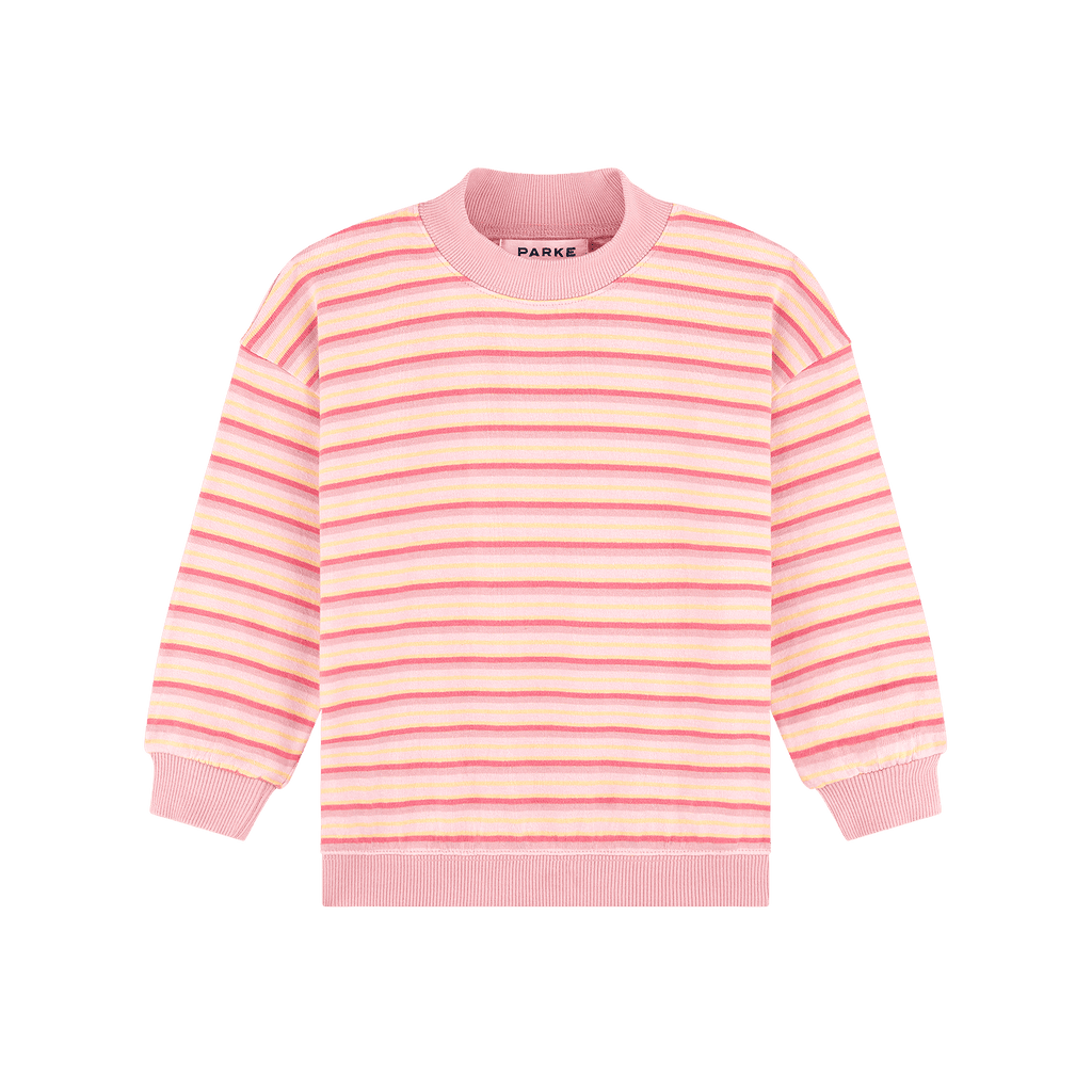 Kids Stripe Mockneck Pullover - It's A Girl Stripe