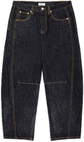 dark wash horseshoe jean flat lay -dark wash