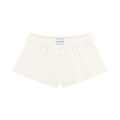 Pointelle Cotton Boxer Shorts - Pearl
