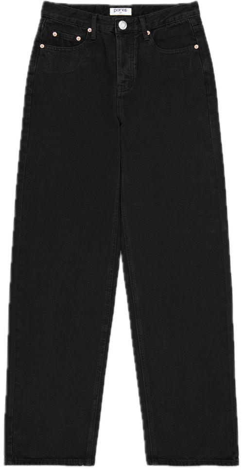 black classic straight jean flat lay -black